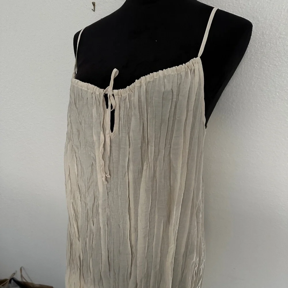 NWT. J. Crew Crinkled Side Slit Midi Dress. XL